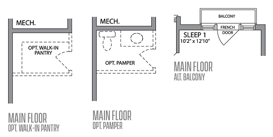 The Mist optional floor plan layouts