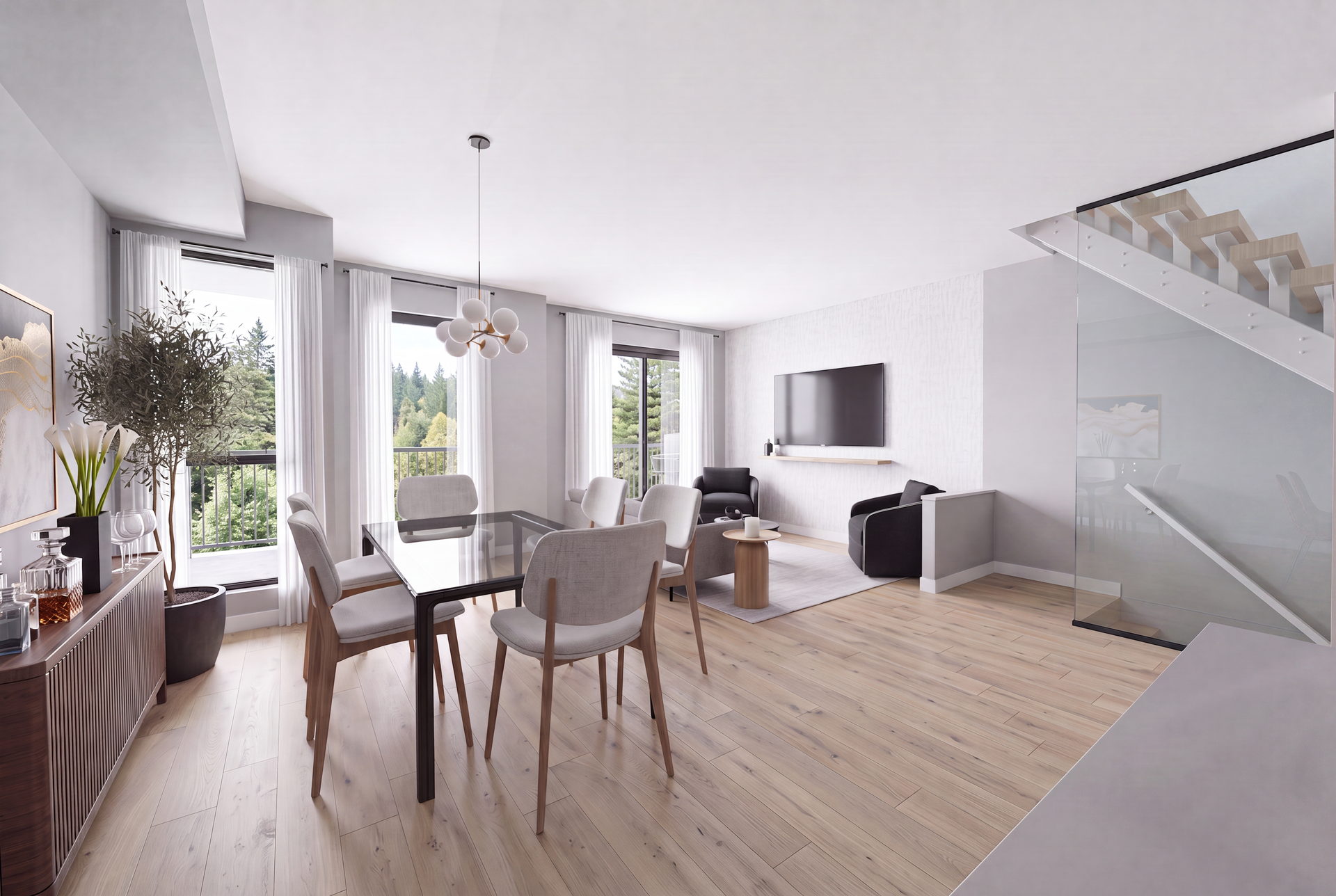 The Mist — Open concept living and dining