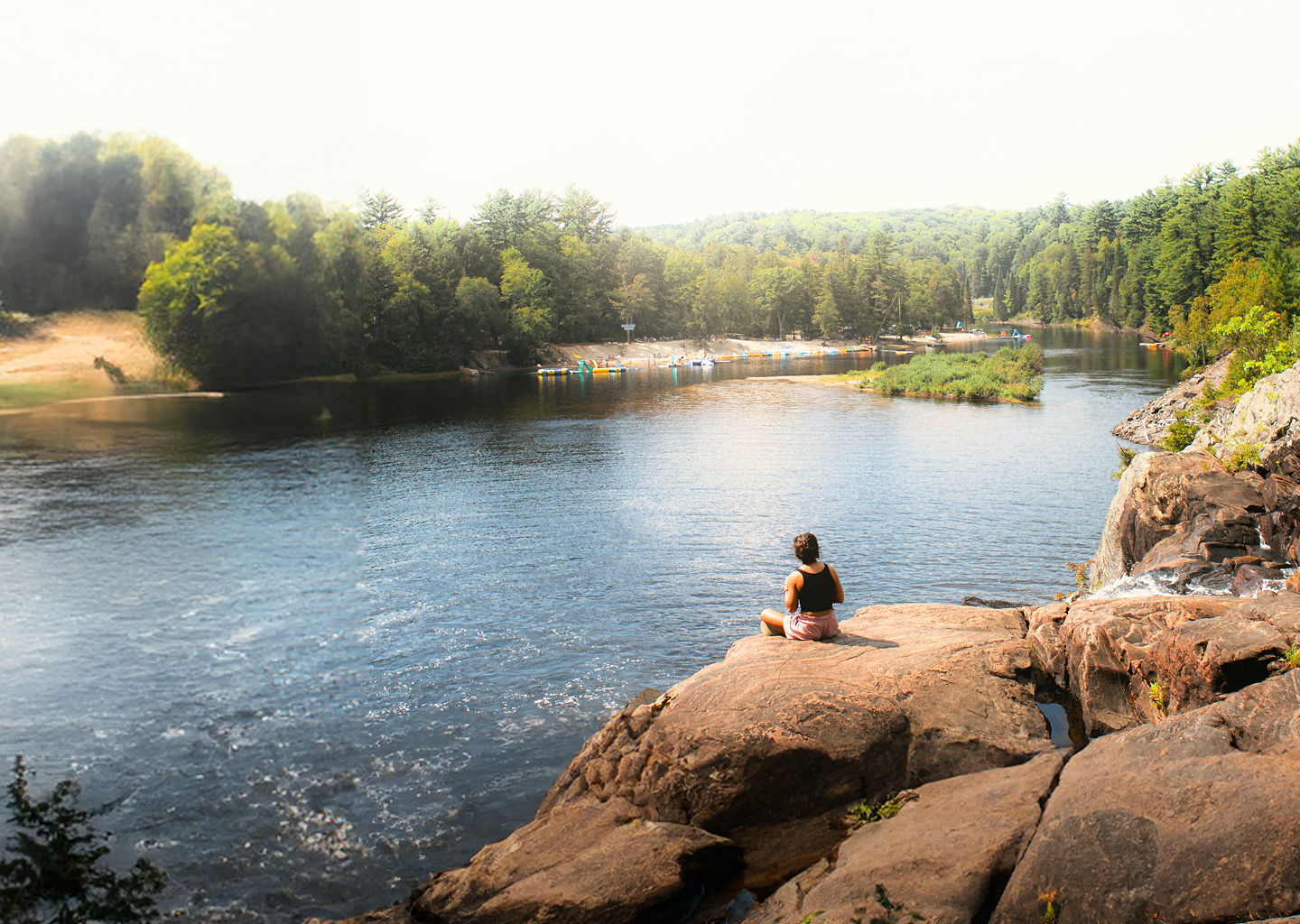 River and forest landscape in Bracebridge, Ontario